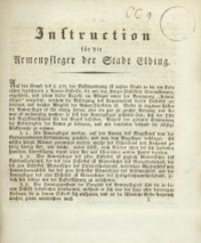 Instruction für die Armenpfleger der Stadt Elbing