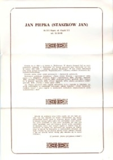 X Dekada Pisarzy Wybrzeża: 1979 r.: Jan Piepka (Staszków Jan)