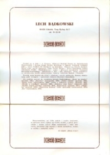 X Dekada Pisarzy Wybrzeża: 1979 r.: Lech Bądkowski