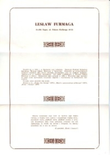 X Dekada Pisarzy Wybrzeża: 1979 r.: Lesław Furmaga