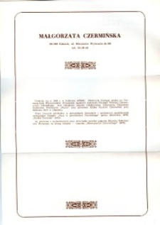 X Dekada Pisarzy Wybrzeża: 1979 r.: Małgorzata Czermińska