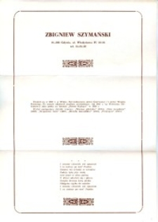 X Dekada Pisarzy Wybrzeża: 1979 r.: Zbigniew Szymański