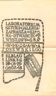 Wiesław Osewski - Wystawa Grafiki w Laboratorium Sztuki Galerii El - afisz II