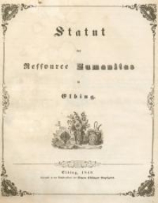 Statut der Ressource Humanitas in Elbing