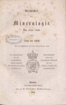 Geschichte der Mineralogie von 1650–1860. Bd. 2