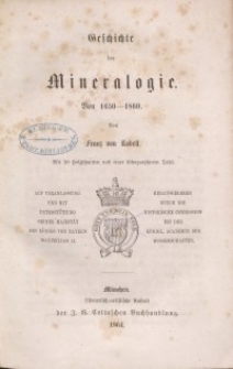 Geschichte der Mineralogie von 1650–1860. Bd. 2