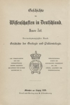 Geschichte der Geologie und Paläontologie. Bd. 23