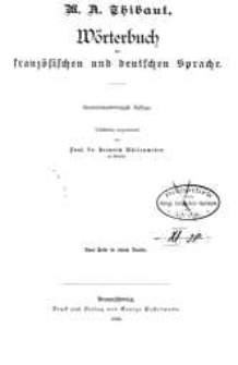 W&ouml;rterbuch der franz&ouml;sischen und deutschen Sprache. Wyd.141. Bd. 1-2