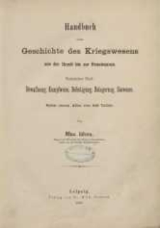Handbuch einer Geschichte des Kriegswesens...