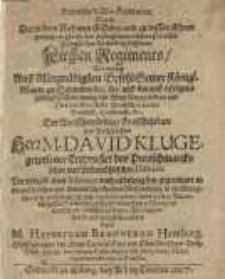 Primitiae eutaxis, Prutenicae : das ist der in dem Nahmen Gotte...