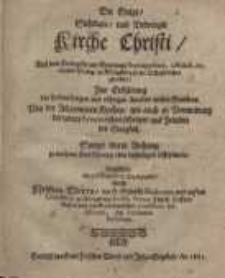 Die Einige Sichtbare und Bedrengte Kirche Christi...
