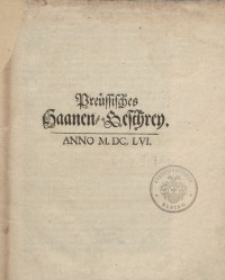 Preussisches Haanen-Geschrey