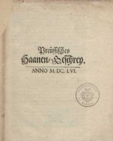 Preussisches Haanen-Geschrey