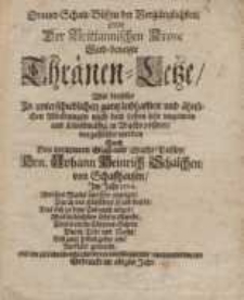 Trauer-Schau-Bühne der Vergänglichkeit oder der Brittannischen Krone Leid-benetzte Thränen-Leße...