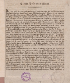 Vierte Bekanntmachung