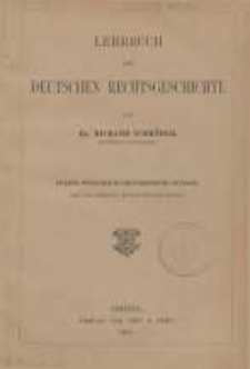 Lehrbuch der deutschen Rechtsgeschichte