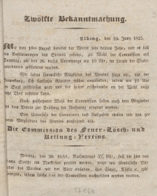 Zwölfte Bekanntmachung