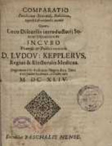 Comparatio incubi cum Avaritta, Ambitione, superbia et conjuncta invidia quam Loco Discursus introductorij Solenni...