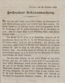 Sechzehnte Bekanntmachung