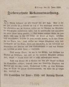 Siebzehnte Bekanntmachung