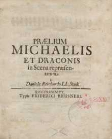Praelium Michaelis et Draconis in Scena repraesentatum