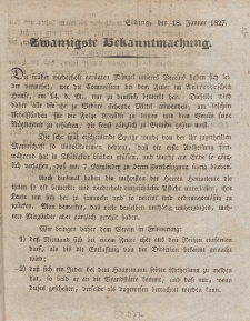 Zwanzigste Bekanntmachung