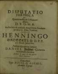 Disputatio juridical de querela in officiosi Testamenti ...