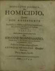 Disputatio juridica, De homicidio quam deo adsistente...