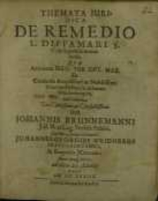 Themata Juridica De Remedio L. Diffamari S. C. de ingenuis manumissis…