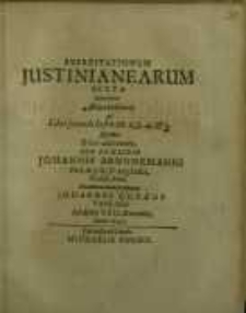 Exercitationum Justinianearum sexta...