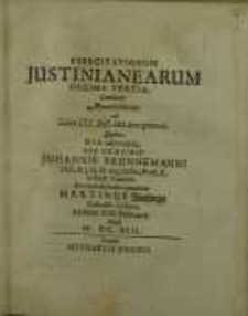 Exercitationum Justinianearum decima tertia ...