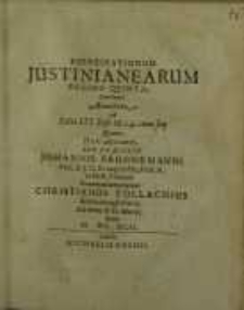 Exercitationum Justinianearum decima qvinta ...