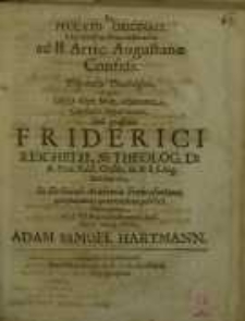 De peccato originali, expraelectionibus ordinariis ad II. Artic. Augustanae Confess. ...