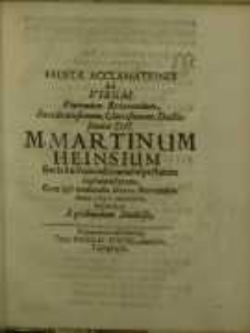 Faustae acclamationes ad virum plurimum reverendum...