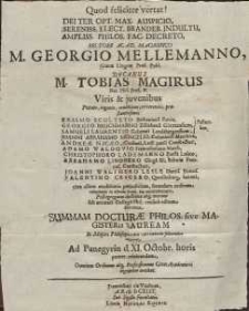 Quod feliciter vertat! Dei ter opt.max.auspicio...