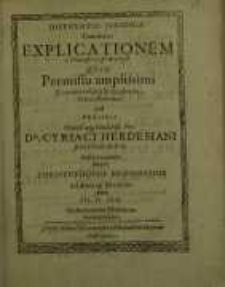 Disputatio juridica continens Explicationem 1 Princeps 31. ff. de Legib. ...