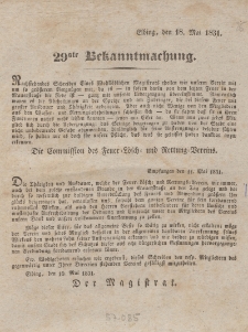 29ste Bekanntmachung