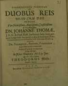 Dissertationem Iuridicam De Duobus Reis Bono Cum Deo Praeside...