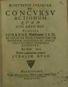 Disputatio iuridica, De concursu actionum quam ...