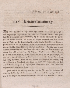 31ste Bekanntmachung