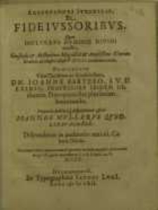 Adsertiones Iuridicae, De fideiussoribus, quam...