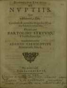 Disputatio iuridica, De Nuptiis, quam...