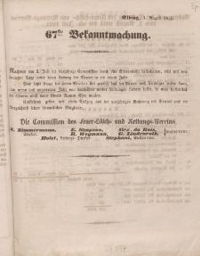 67ste Bekanntmachung