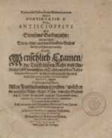 Variorum Discursuum Bohemicorum Nervi Continuatio X. Sive Antiscioppius oder Symsons Backenzahn...