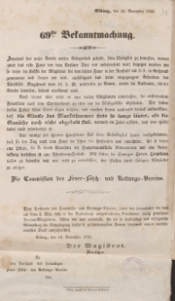69ste Bekanntmachung