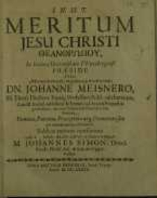 Meritum Jesu Christi ΘeanΘpΏΠoy (theanthropou)...