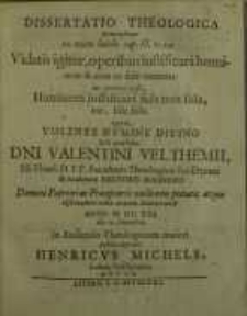 Dissertatio theologica demonstrans ex textu Jacobi II, v. 24: videtis igitur, operibus justificari [iustificari] hominem...