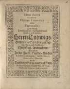 Urna Aurea Cinerum Optimi Ludovici Oder Parentatio ...