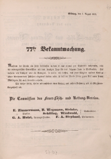 77ste Bekanntmachung