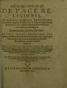 Justi Springeri Molsi Sax. J.C. De Pace Religionis, In Imperio Romano, Unanimi Procerum sub regimine D. Karuli V. Caesaris ...
